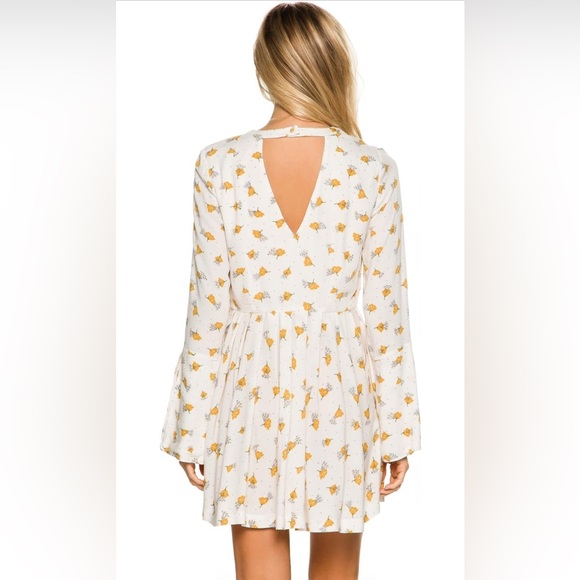 Free People Women's Tegan Mini Dress in Ivory Combo Size 4 - Picture 3 of 3